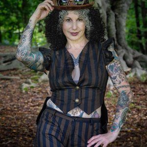 STEAMPUNK  Vest with Corset Lacing/Matching Pants